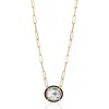 Goshwara Melange Blue Topaz Pendant Necklace In Gold