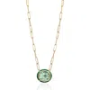 Goshwara Melange Blue Topaz Pendant Necklace In Gold