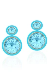 Goshwara Melange Drop Earrings In Blue