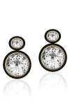 Goshwara Melange Drop Earrings In Black
