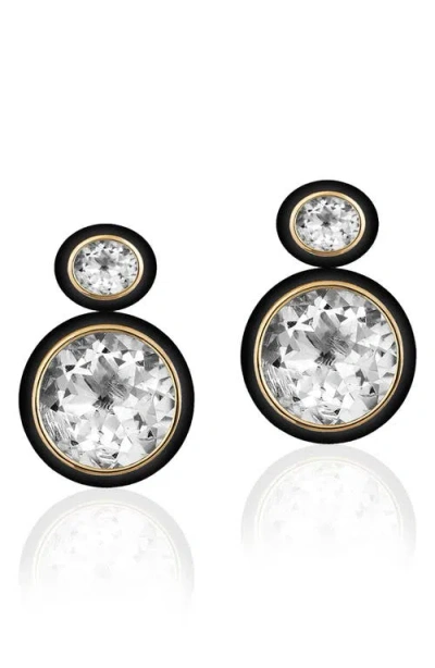 Goshwara Melange Drop Earrings In Black
