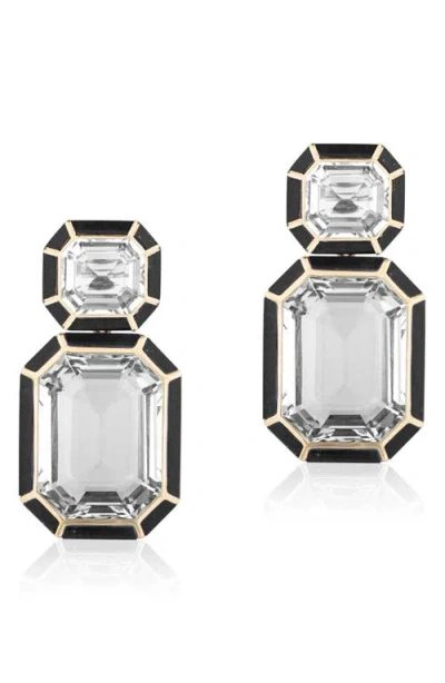 Goshwara Mélange Emerald-cut Drop Earrings In Multi
