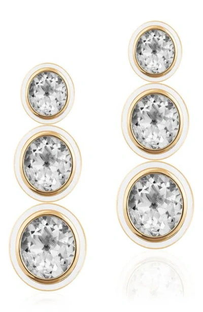 Goshwara Mélange Triple Tier Drop Earrings