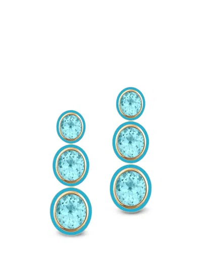 Goshwara Mélange Turquoise And Blue Topaz Earrings