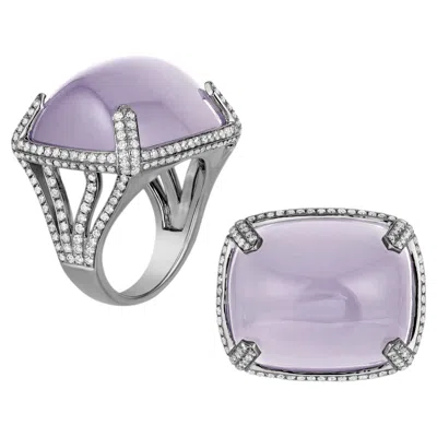 Pre-owned Goshwara Moon Quartz Cabochon Horizontal Ring In Multi