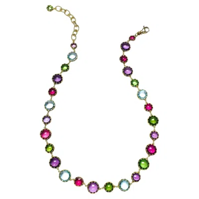 Pre-owned Goshwara Multi-stone Disc Necklace