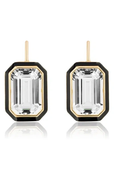 Goshwara Queen Emerald Cut Lever-back Earrings In Multi