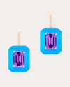 Goshwara Women's Amethyst & 18k Gold Emerald-cut Queen Drop Earrings In Multi