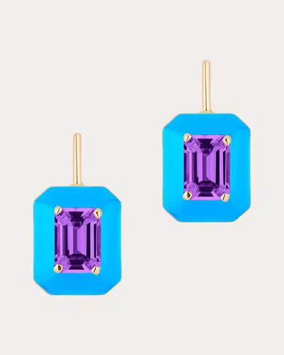 Goshwara Women's Amethyst & 18k Gold Emerald-cut Queen Drop Earrings In Multi