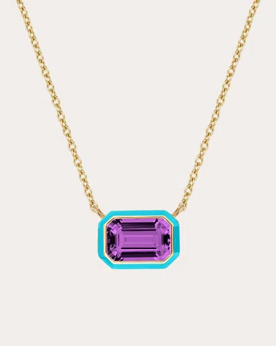 Goshwara Women's Amethyst &18k Gold Emerald-cut Queen Pendant Necklace In Multi
