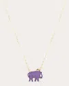 Goshwara Women's Amethyst & 18k Gold Limited Edition Elephant Pendant Necklace In Purple