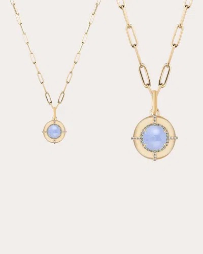 Goshwara Women's Blue Chalcedony & 18k Gold Limited Edition Medallion Pendant Necklace