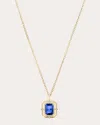 Goshwara Women's Diamond & Blue Sapphire 18k Gold Limited Edition Medallion Pendant Necklace In Blue
