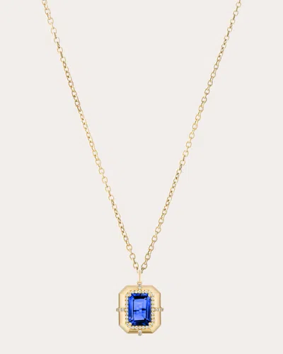 Goshwara Women's Diamond & Blue Sapphire 18k Gold Limited Edition Medallion Pendant Necklace