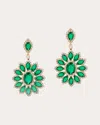 Goshwara Women's Diamond & Emerald 18k Gold Cleopatra Cluster Earrings In Green