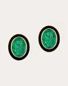 Goshwara Women's Emerald & 18k Gold Limited Edition Oval Stud Earrings In Green