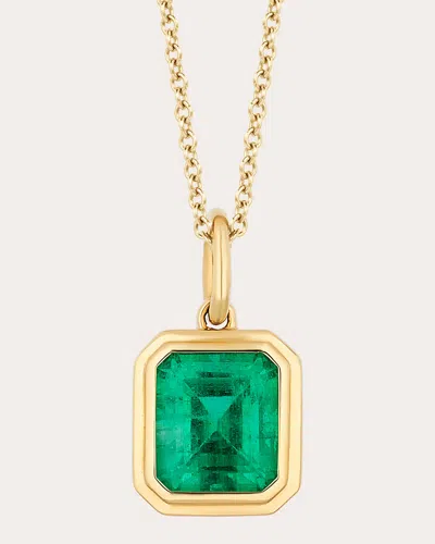 Goshwara Women's Emerald G-one Emerald-cut Pendant Necklace In Green