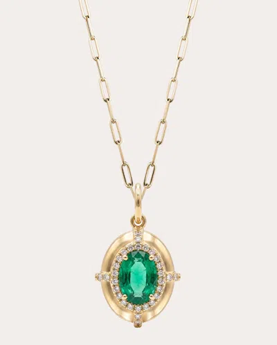 Goshwara Women's Emerald Limited Edition Medallion Pendant Necklace In Green