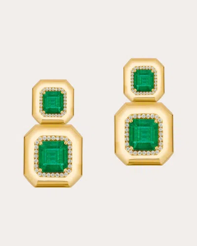Goshwara Women's Emerald Limited Edition Tiered Drop Earrings In Green