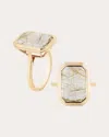 Goshwara Women's G-one 18k Gold Rutilated Quartz Ring In Gold