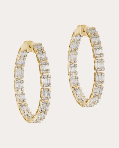 Goshwara Women's Limited Edition 18k Gold Diamond Inside-out Hoop Earrings