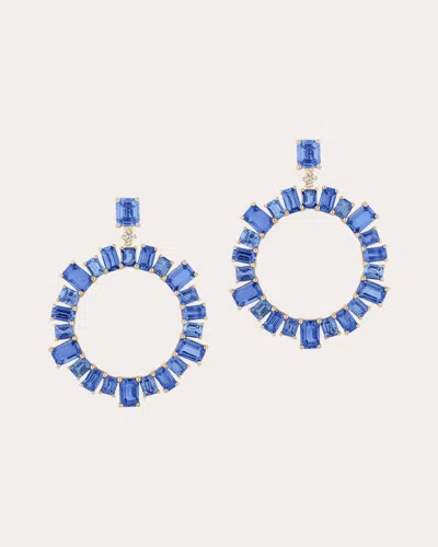Goshwara Women's Limited Edition 18k Gold Sapphire And Diamond Earrings In Blue
