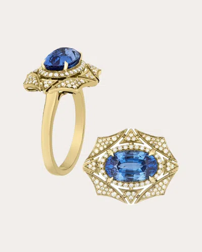 Goshwara Women's Limited Edition 18k Gold Sapphire And Diamond Ring