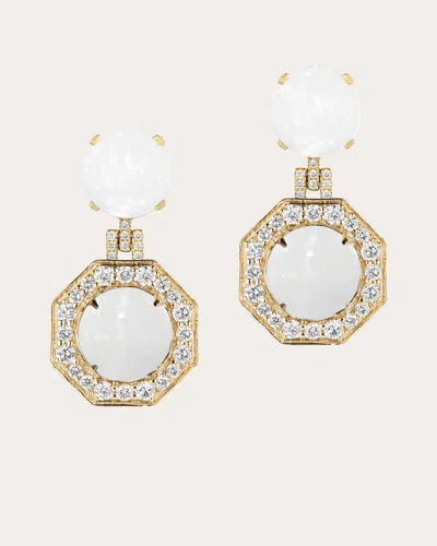 Goshwara Women's Moon Quartz & 18k Gold Limited Edition Drop Earrings