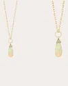 Goshwara Women's Opal & 18k Gold G-one Drop Pendant Necklace In Gold