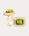 Goshwara Women's Peridot & Diamond 18k Gold Limited Edition Ring In Gold