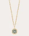 Goshwara Women's Prasiolite & 18k Gold Asscher Pendant Necklace In Green