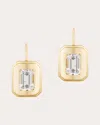 Goshwara Women's Rock Crystal & 18k Gold Emerald-cut Queen Drop Earrings In Gold
