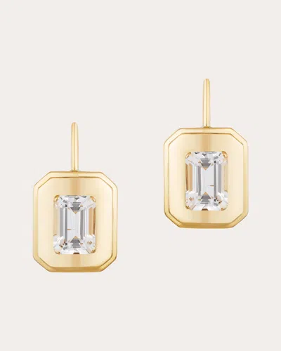 Goshwara Women's Rock Crystal & 18k Gold Emerald-cut Queen Drop Earrings