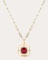 Goshwara Women's Rubellite & 18k Gold Limited Edition Medallion Pendant Necklace In Gold