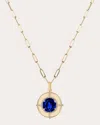 Goshwara Women's Sapphire & 18k Gold Limited Edition Medallion Pendant Necklace In Gold