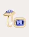 Goshwara Women's Tanzanite & Diamond 18k Gold Limited Edition Ring In Gold