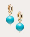 Goshwara Women's Turquoise & 18k God Beyond Double-loop Earrings In Blue