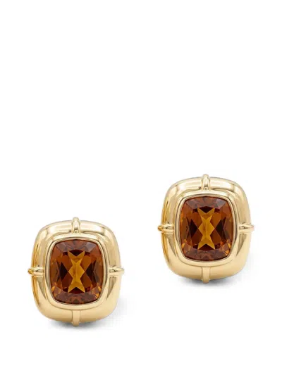 Goshwara Zircon Cushion Earrings In Multi