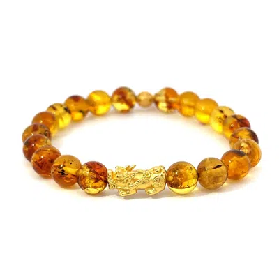 Gosia Orlowska Women's Yellow / Orange Lucky Amber - Amber Dragon Bracelet