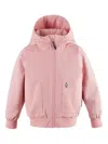 Gosoaky Blue Bird Hooded Logo-patch Jacket In Pink