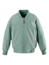Gosoaky Bright Monkey Logo-patch Bomber Jacket In Green