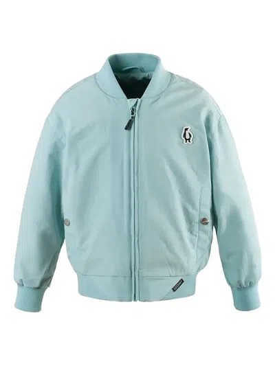 Gosoaky Kids' Bright Monkey Penguin-logo Bomber Jacket In Blue