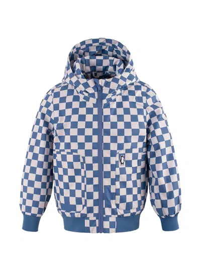 Gosoaky Kids' Checked Hooded Jacket In Blue