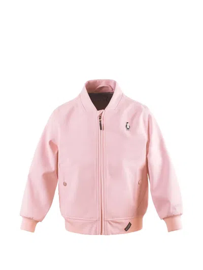 Gosoaky Kids' Logo-patch Bomber Jacket In Pink