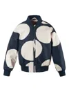 Gosoaky Pig Out Polka-dot Bomber Jacket In Blue