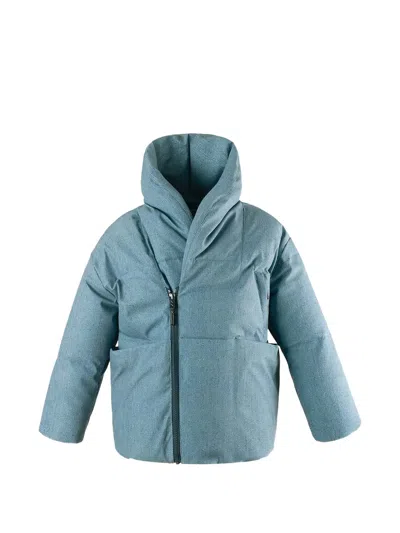 Gosoaky Kids' Snow Dog Puffer Jacket In Blue