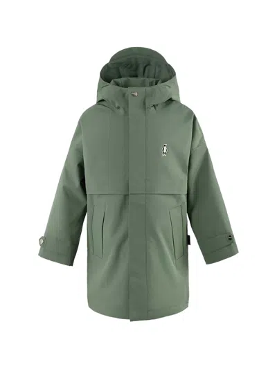 Gosoaky Kids' Tiger Eye Hooded Puffer Jacket In Green