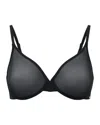 GOSSARD GLOSSIE SHEER BRA IN BLACK