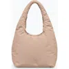 Got Bag Cloud Shoulder Bag Recycled Nylon Puffer Handbag In Neutral