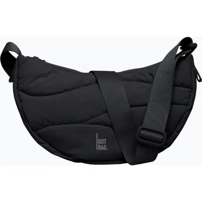 Got Bag Wavy Puffer Recycled Nylon Moon Bag In Black